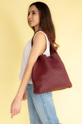 Bolsa Tote Tejida Vino